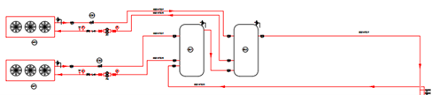 Chrome OHT 400kW Air Source Heat Pump System Diagram
