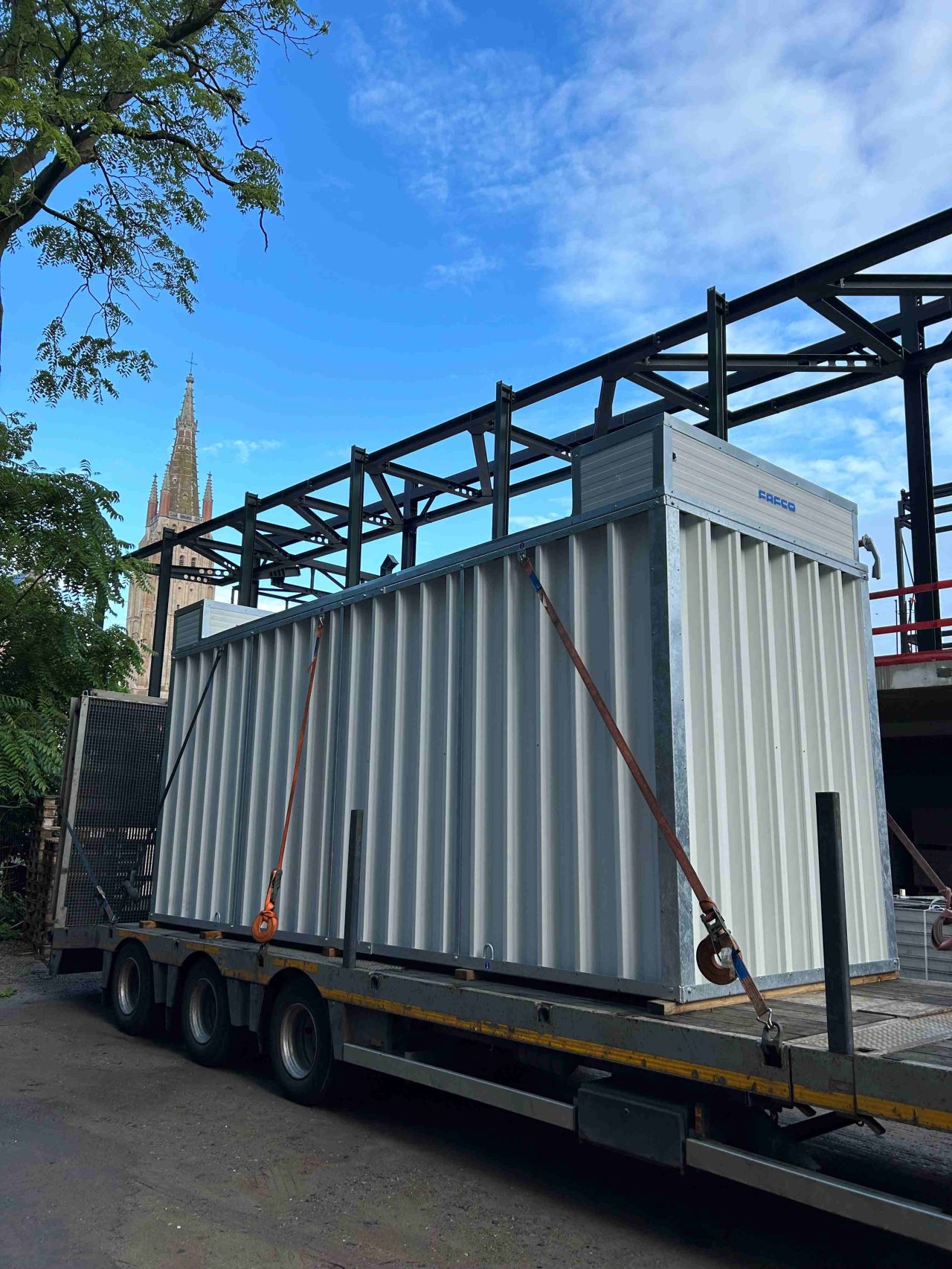 IceBat delivery for installation in a museum in Bruges, Belgium